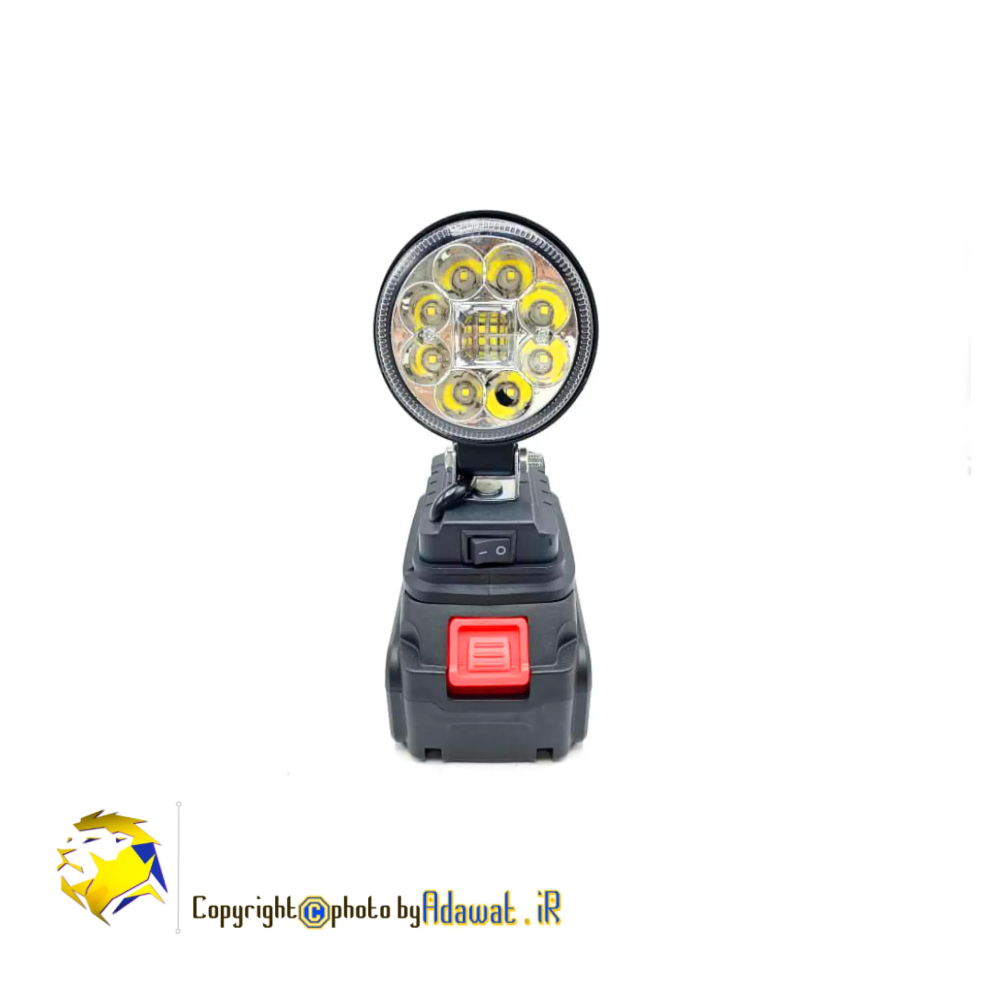 چراغ قوه LED شارژی باس 36 ولت مدل HK-LB-12 2 تصویر چراغ قوه LED شارژی باس از روبرو