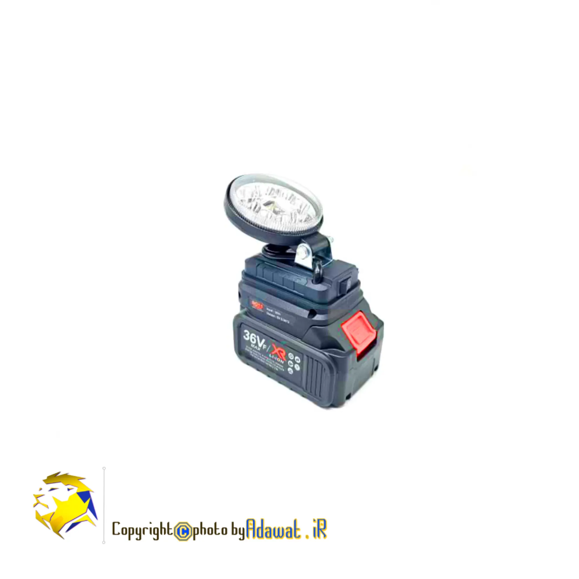 چراغ قوه LED شارژی باس 36 ولت مدل HK-LB-12 3 تصویر چراغ قوه LED شارژی باس از سمت چپ