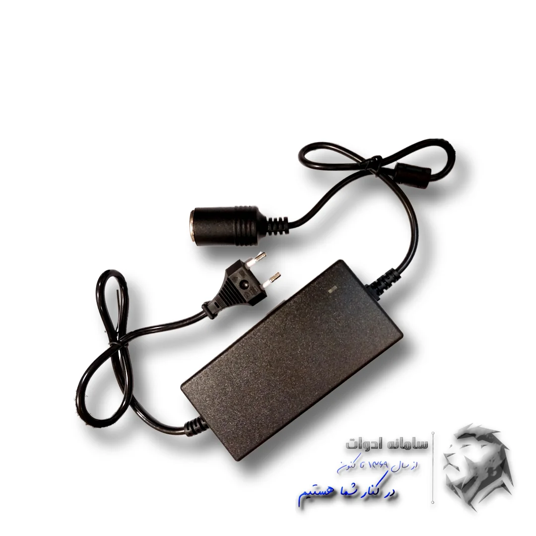 کیت سه کاره(جک_کمپرسور_بکس)برق شهری و فندکی مدل VR-220/41+ویدئو بررسی 5 تصویر آداپتور برق شهری