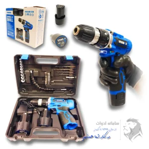 دریل پیچ گوشتی شارژی دو باطری کیفی ویوارکس مدل 0121-RV+فیلم معرفی
